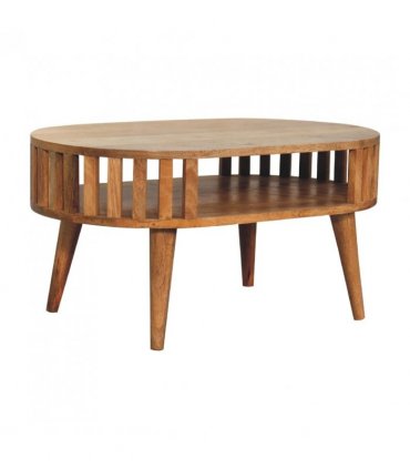 Artisan Furniture Solid Wood Ariella Coffee Table, 1 Open Slot, Brown Color