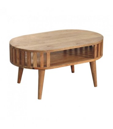 Artisan Furniture Solid Wood Ariella Coffee Table, 1 Open Slot, Brown Color