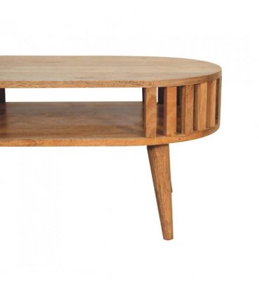 Artisan Furniture Solid Wood Ariella Coffee Table, 1 Open Slot, Brown Color