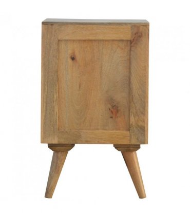 Artisan Furniture Solid Wood Wall Nordic Style 4 Drawer Multi Bedside, 4 Drawers, Brown