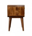 Artisan Furniture Solid Wood Curved Chestnut Bedside, Brown, 2Drawers
