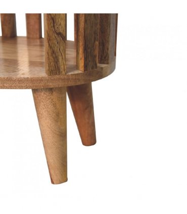 Artisan Furniture Solid Wood Ariella Single Shelf Bedside, 1 Shelve, Brown Color