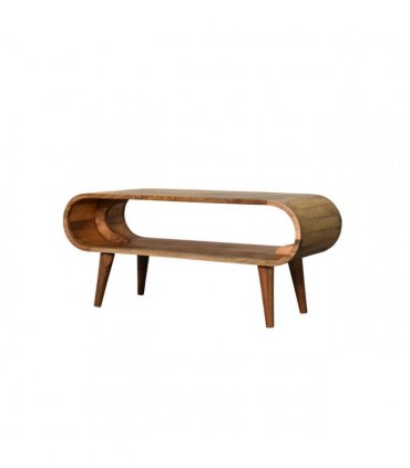 Artisan Furniture Solid wood Amaya Nordic Style Oak-ish Coffee Table, Beige