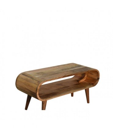 Artisan Furniture Solid wood Amaya Nordic Style Oak-ish Coffee Table, Beige