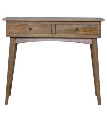 Artisan Furniture Solid Wood Hallway 2 Drawer Console Table, Brown