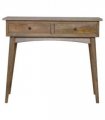 Artisan Furniture Solid Wood Hallway 2 Drawer Console Table, Brown