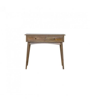 Artisan Furniture Solid Wood Hallway 2 Drawer Console Table, Brown
