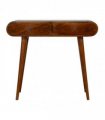 Artisan Furniture Solid Wood Chestnut London Console Table, 2 Drawers, Dark Brown