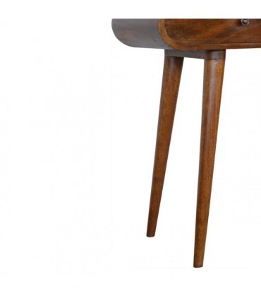 Artisan Furniture Solid Wood Chestnut London Console Table, 2 Drawers, Dark Brown