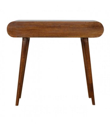 Artisan Furniture Solid Wood Chestnut London Console Table, 2 Drawers, Dark Brown
