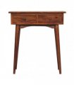 Artisan Furniture Solid Wood Mini Chestnut Hallway Console, 2 Drawers, Dark Brown
