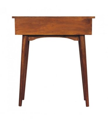 Artisan Furniture Solid Wood Mini Chestnut Hallway Console, 2 Drawers, Dark Brown