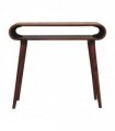 Artisan Furniture Solid Wood Amaya Nordic Style Console Table, 1 Shelf, Dark Brown