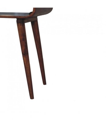 Artisan Furniture Solid Wood Amaya Nordic Style Console Table, 1 Shelf, Dark Brown