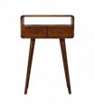 Artisan Furniture Solid Wood Mini Chestnut Console Table, Brown, 2Drawers