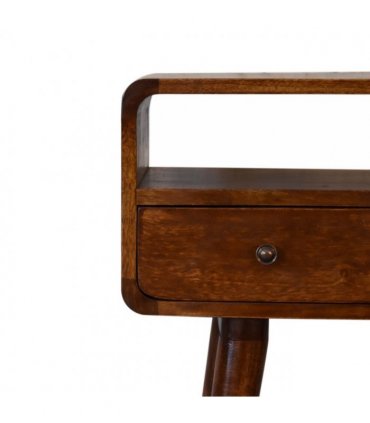 Artisan Furniture Solid Wood Mini Chestnut Console Table, Brown, 2Drawers