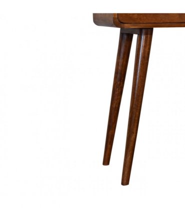 Artisan Furniture Solid Wood Mini Chestnut Console Table, Brown, 2Drawers