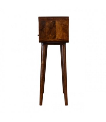 Artisan Furniture Solid Wood Mini Chestnut Console Table, Brown, 2Drawers