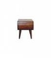 Artisan Furniture Solid Wood Amaya Nordic Style Coffee Table, 1 Open Slot, Dark Brown