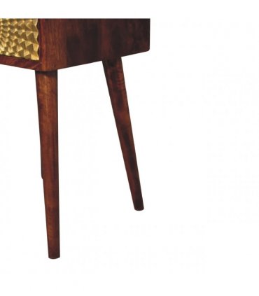 Artisan Furniture Solid Wood Eden Mini Bedside, Brown, 1Drawer