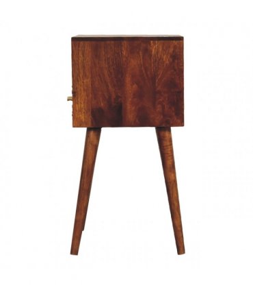 Artisan Furniture Solid Wood Eden Mini Bedside, Brown, 1Drawer