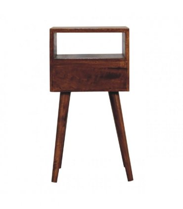 Artisan Furniture Solid Wood Eden Mini Bedside, Brown, 1Drawer