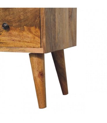 Artisan Furniture Solid Wood Classic Oak-ish Coffee Table, 2 Drawers & 1 Open Slot, Beige