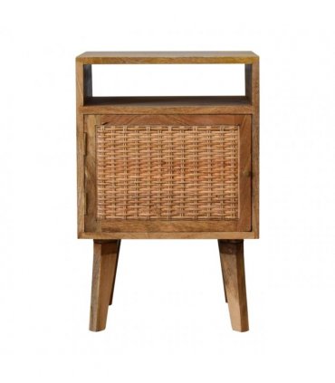 Artisan Furniture Solid Wood Knit Door Bedside, Brown, 1 Door
