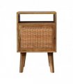 Artisan Furniture Solid Wood Knit Door Bedside, Brown, 1 Door