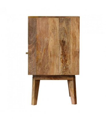 Artisan Furniture Solid Wood Knit Door Bedside, Brown, 1 Door