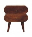 Artisan Furniture Solid Wood Bubble Chestnut Bedside, Brown, 2 Drawers