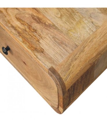 Artisan Furniture Solid Wood Avora Wall-Mounted Oak-ish 1 Drawer Nightstand, Brown