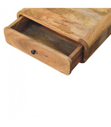 Artisan Furniture Solid Wood Avora Wall-Mounted Oak-ish 1 Drawer Nightstand, Brown