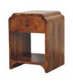 Artisan Furniture Solid Wood Newton Mini Chestnut Nightstand with a drawer and open shelf