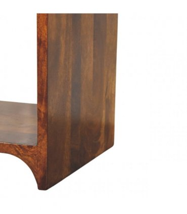 Artisan Furniture Solid Wood Newton Mini Chestnut Nightstand with a drawer and open shelf