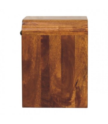 Artisan Furniture Solid Wood Newton Mini Chestnut Nightstand with a drawer and open shelf