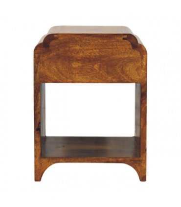 Artisan Furniture Solid Wood Newton Mini Chestnut Nightstand with a drawer and open shelf
