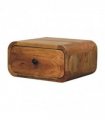 Artisan Furniture Solid Wood Avora Mini Wall-Mounted Oak-ish 1 Drawer Nightstand, Brown