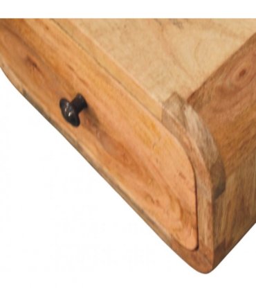 Artisan Furniture Solid Wood Avora Mini Wall-Mounted Oak-ish 1 Drawer Nightstand, Brown