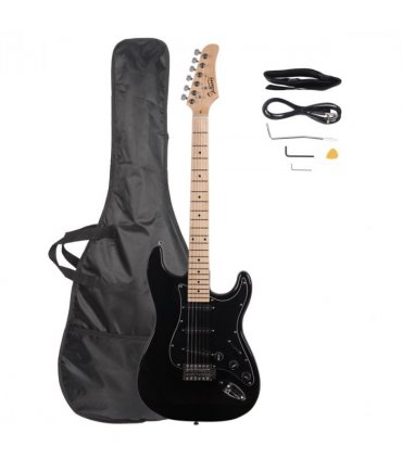 GST Stylish Electric Guitar Kit with Black Pickguard Black