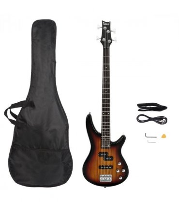 GIB Electric Bass Guitar Full Size 4 String Sunset Color