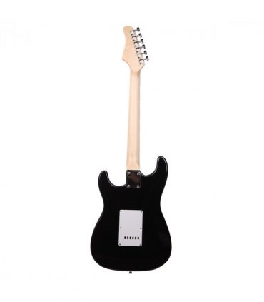 GST Rosewood Fingerboard Electric GuitarBagShoulder Strap Pick Whammy Bar Cord Wrench Tool Black & White