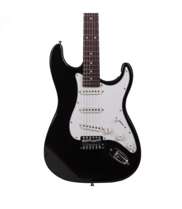 GST Rosewood Fingerboard Electric GuitarBagShoulder Strap Pick Whammy Bar Cord Wrench Tool Black & White