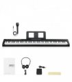 GPP-101 88 Key Full Size Semi-Weighted Standard Keyboards Digital Piano with MIDI Bluetooth, Headphone for Piano Lover Black color