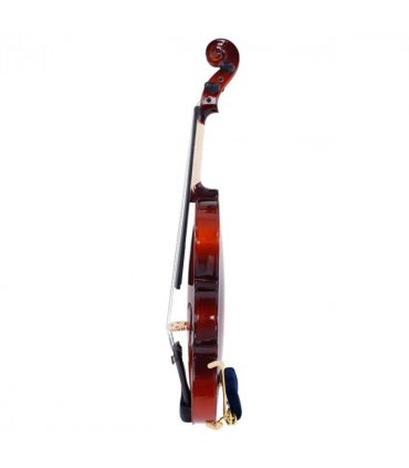 【】GV100 4/4 Acoustic Violin Case Bow Rosin Strings Shoulder Rest  Natural