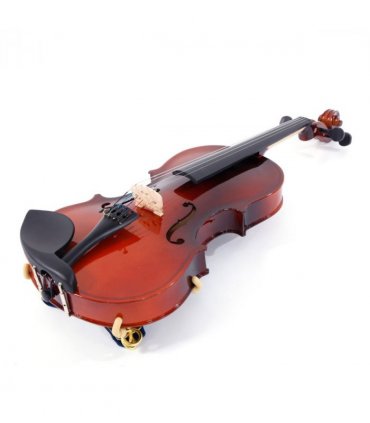 【】GV100 4/4 Acoustic Violin Case Bow Rosin Strings Shoulder Rest  Natural