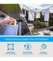 50M Rotary Airer Dryer Cover  Metal Spike