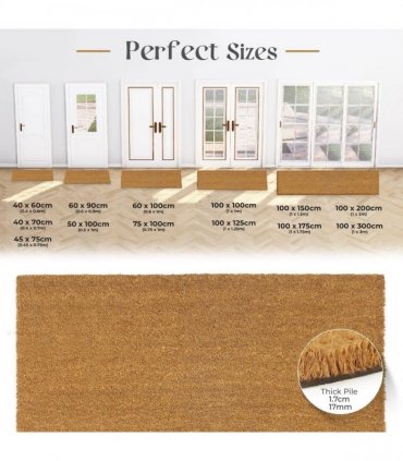 Plain Coir 100cm x 150cm - Brown