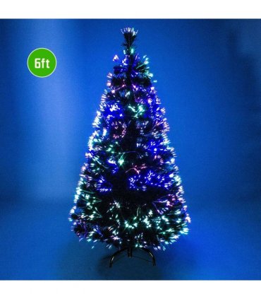 6FT (180CM) FIBRE OPTIC GREEN TREE