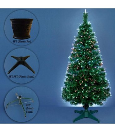 4FT (120CM) FIBRE OPTIC GREEN TREE